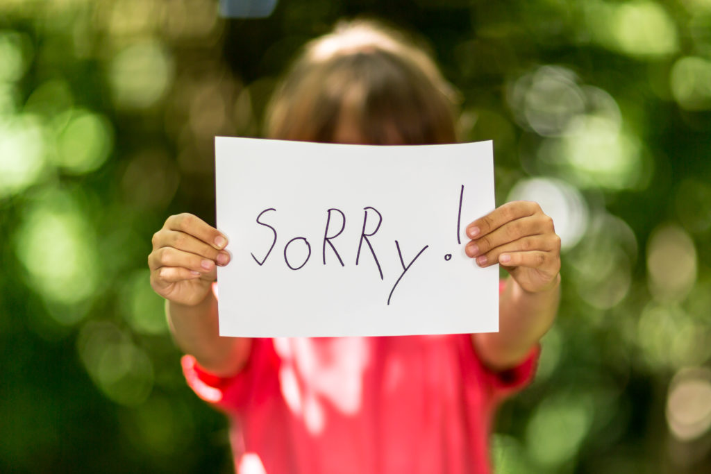 teach your child to apologize